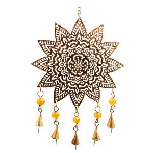 Metal & Bead Mandala Wind Chime, Fair Trade